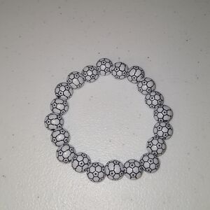 Soccer Ball Beaded Bracelet